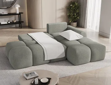 Vittario 3-seters Bubblig sovesofa med divan og oppbevaring Høyre - Xillar 100 - Møbler - Sofaer - Sovesofaer - Langsgående sovesofa