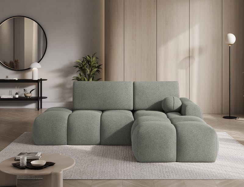 Vittario 3-seters Bubblig sovesofa med divan og oppbevaring Høyre - Xillar 100 - Møbler - Sofaer - Sovesofaer - Langsgående sovesofa