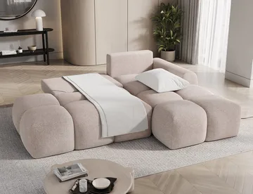 Vittario 3-seters Bubblig sovesofa med divan og oppbevaring Høyre - Xillar 20 - Møbler - Sofaer - Sovesofaer - Hjørnesovesofa