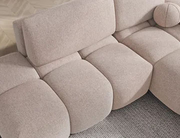 Vittario 3-seters Bubblig sovesofa med divan og oppbevaring Høyre - Xillar 20 - Møbler - Sofaer - Sovesofaer - Hjørnesovesofa