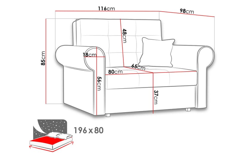 Viva Sofa - Møbler - Sofaer - Sovesofaer - Langsgående sovesofa