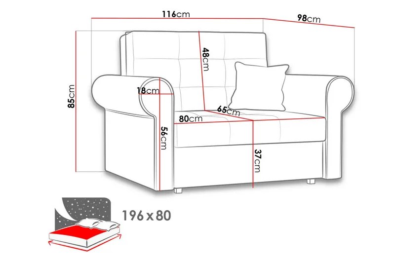 Viva Sofa - Møbler - Sofaer - Sovesofaer - Langsgående sovesofa