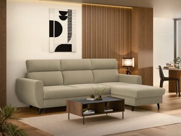 Vylon 3-seters sovesofa med divan - Beige - Møbler - Sofaer - Sovesofaer - Sovesofa divan