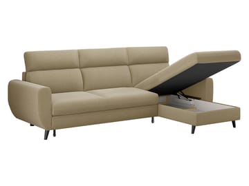 Vylon 3-seters sovesofa med divan - grå - Møbler - Sofaer - Sovesofaer - Hjørnesovesofa