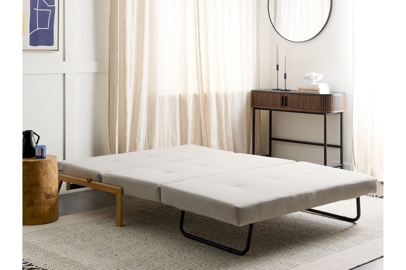 Wigwig Sovesofa 2-seter - Beige/Lyst tre - Møbler - Sofaer - Sovesofaer - 2 seters sovesofa