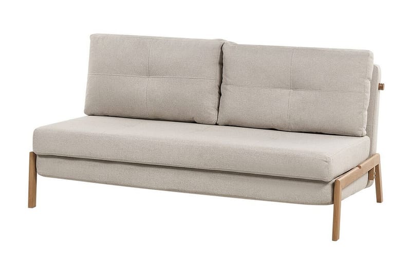 Wigwig Sovesofa 2-seter - Beige/Lyst tre - Møbler - Sofaer - Sovesofaer - 2 seters sovesofa