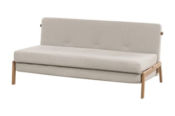Wigwig Sovesofa 2-seter - Beige/Lyst tre - Møbler - Sofaer - Sovesofaer - 2 seters sovesofa