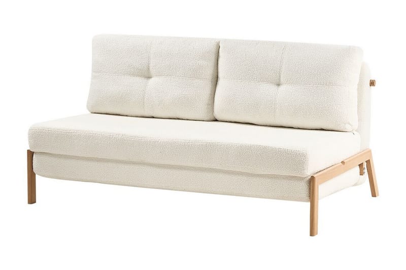 Wigwig Sovesofa 2-seter - Hvit/Lyst tre - Møbler - Sofaer - Sovesofaer - 2 seters sovesofa