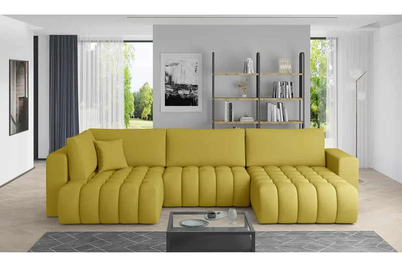 Yorktown U-sovesofa Divan Høyre, Gul