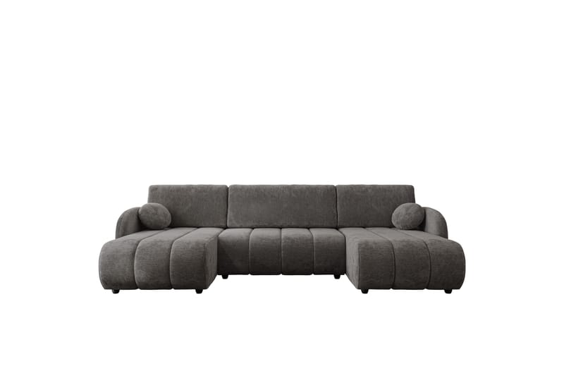 Zarania Sovesofa Dobbel Divan 3-Seter - Grå - Møbler - Sofaer - Sovesofaer - U sovesofa
