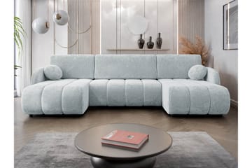 Zarania Sovesofa Dobbel Divan 3-Seter - Grå - Møbler - Sofaer - Sovesofaer - U sovesofa