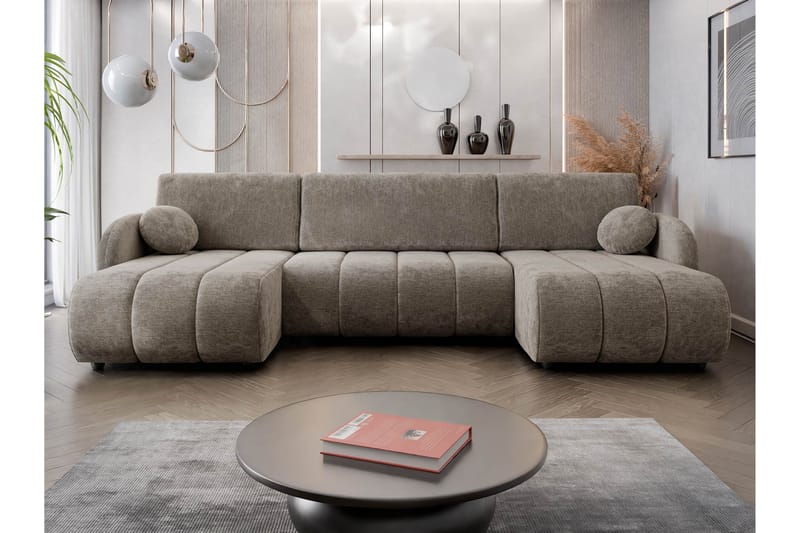 Zarania Sovesofa Dobbel Divan 3-Seter - Grønn - Møbler - Sofaer - Sovesofaer - U sovesofa