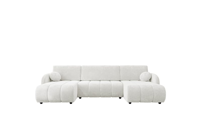 Zarania Sovesofa Dobbel Divan 3-Seter - Hvit - Møbler - Sofaer - Sovesofaer - U sovesofa