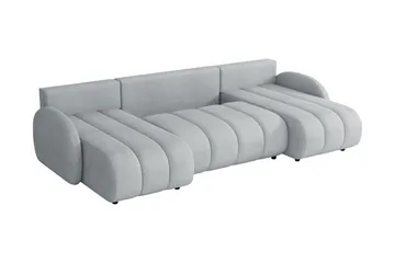 Zarania Sovesofa Dobbel Divan 3-Seter - Hvit - Møbler - Sofaer - Sovesofaer - U sovesofa
