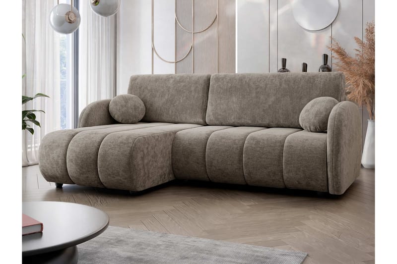 Zarania Sovesofa Med 3-Seters Divan - Brun - Møbler - Sofaer - Sovesofaer - Sovesofa divan