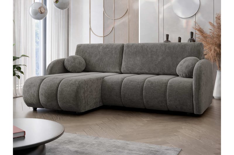Zarania Sovesofa Med 3-Seters Divan - Grå - Møbler - Sofaer - Sovesofaer - Sovesofa divan