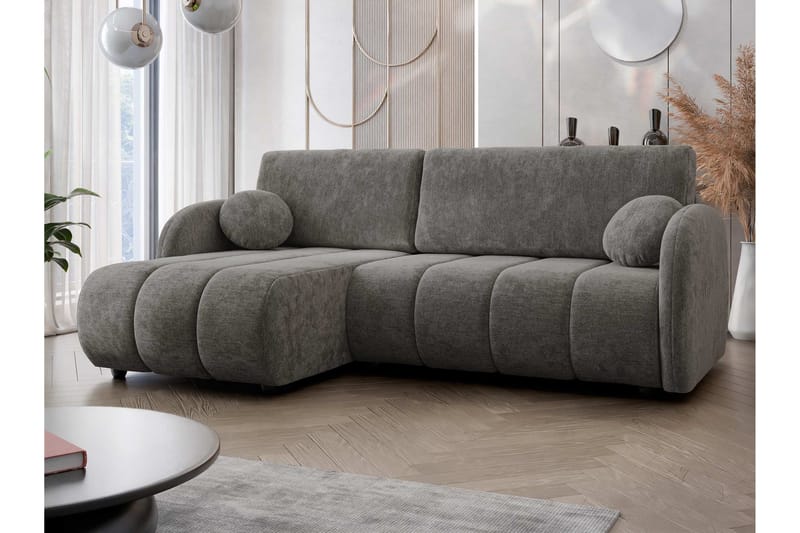 Zarania Sovesofa Med 3-Seters Divan - Grå - Møbler - Sofaer - Sovesofaer - Sovesofa divan
