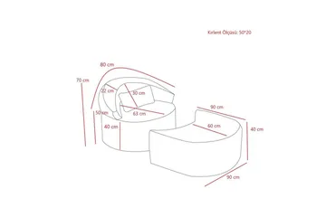 Zevon Sovelenestol - Antrasitt - Møbler - Sofaer - Sovesofaer - Forovervendt sovesofa