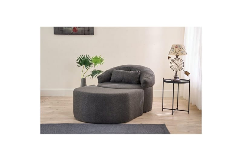 Zevon Sovelenestol - Antrasitt - Møbler - Sofaer - Sovesofaer - Forovervendt sovesofa