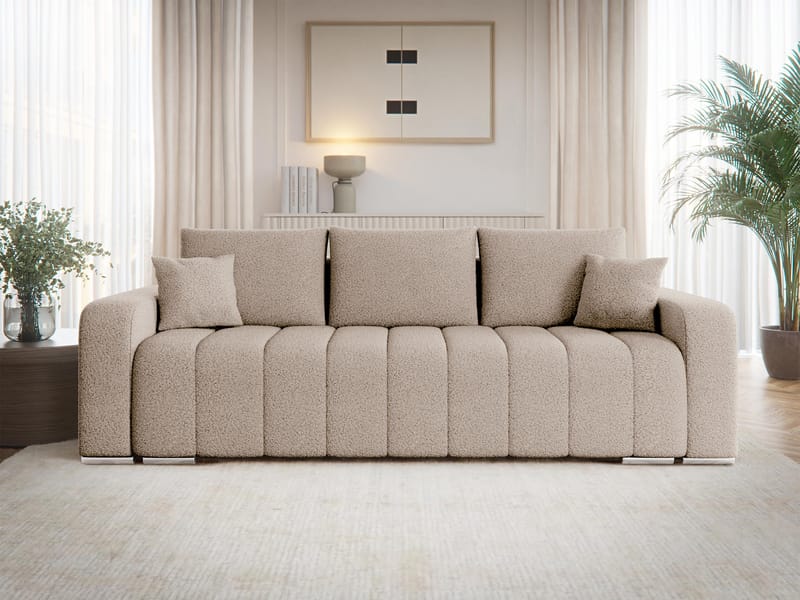 Zulueta 3-seters sovesofa - beige - Møbler - Sofaer - Sovesofaer - 3 seters sovesofa