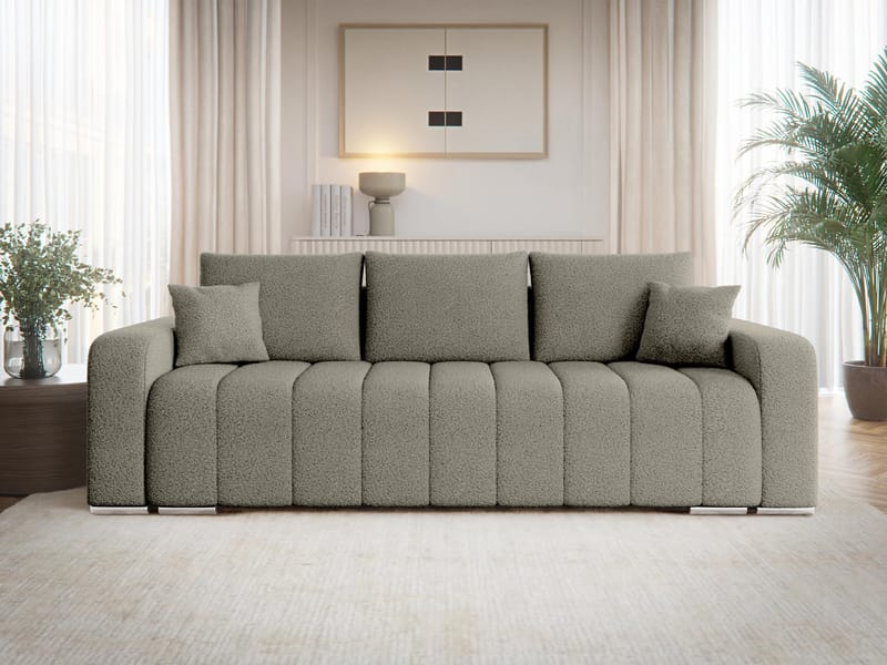 Zulueta 3-seters sovesofa - grå - Møbler - Sofaer - Sovesofaer - 3 seters sovesofa