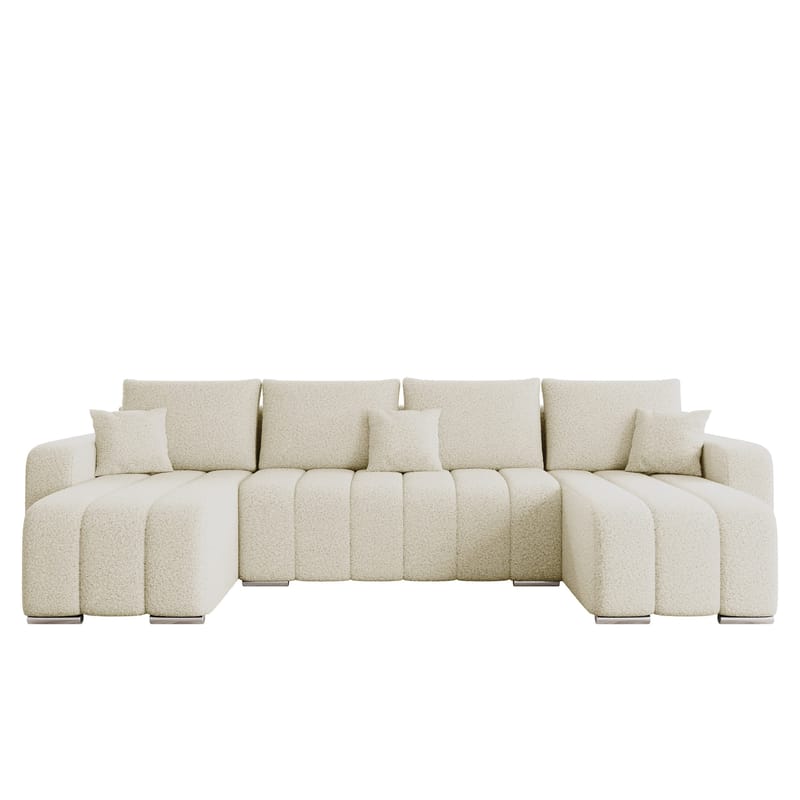 Zulueta 4-seters sovesofa med dobbel divan, beige