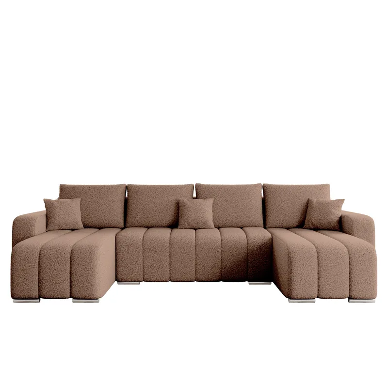 Zulueta 4-seters sovesofa med dobbel divan, brun