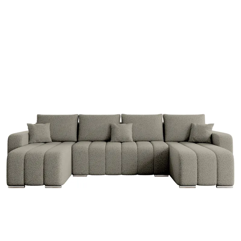 Zulueta 4-seters sovesofa med dobbel divan, grå