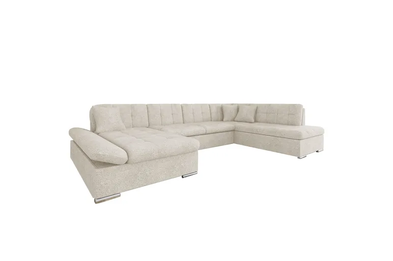 Zumar Sovesofa med Sjeselong og Dobbel Sjeselong 4-seter i Bouclé, Beige
