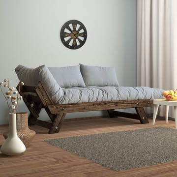 Zylar 2-seter Utfellbar Sovesofa i Stoff med Treramme - Grå - Møbler - Sofaer - Sovesofaer - 2 seters sovesofa