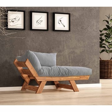 Zylar 2-seter Utfellbar Sovesofa med Treramme 75x140 cm i Lin - Grå|Brun - Møbler - Sofaer - Sovesofaer - 2 seters sovesofa