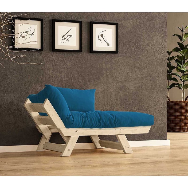 Zylar 2-seters Sovesofa - Blå/Natur - Møbler - Sofaer - Sovesofaer - 2 seters sovesofa