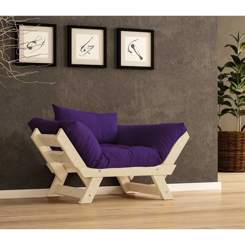 Zylar 2-seters Sovesofa, Lilla/Natur