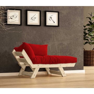 Zylar 2-seters Sovesofa - Natur/Rød - Møbler - Sofaer - Sovesofaer - 2 seters sovesofa