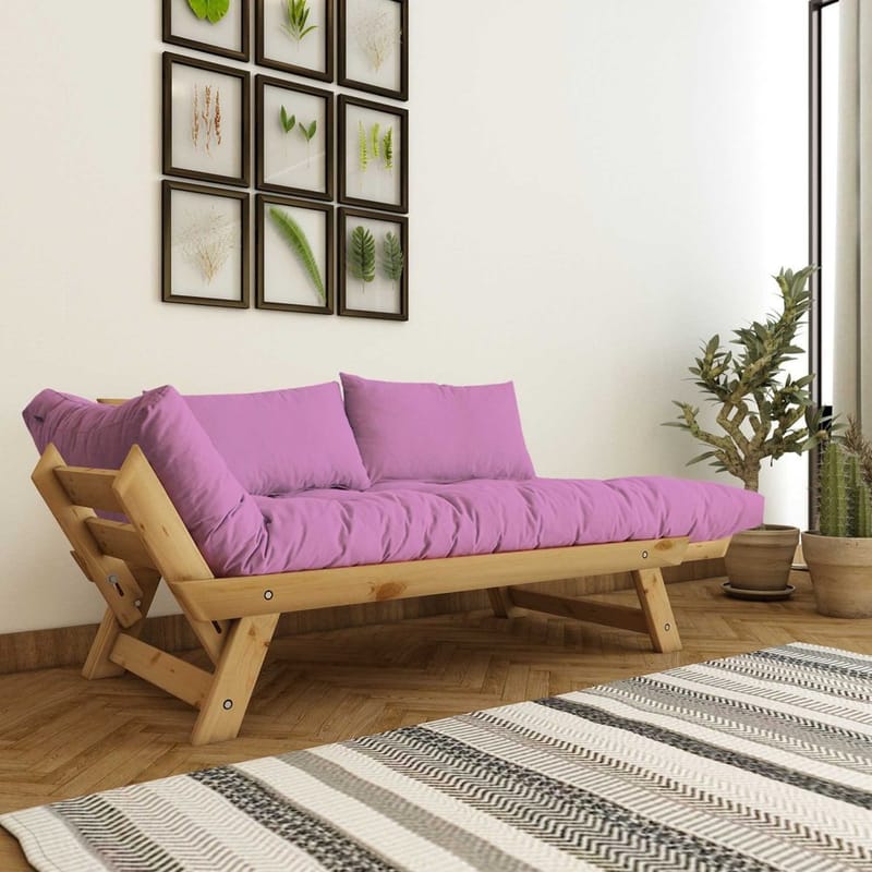 Zylar 2-seters Sovesofa - Rosa/Natur - Møbler - Sofaer - Sovesofaer - 2 seters sovesofa
