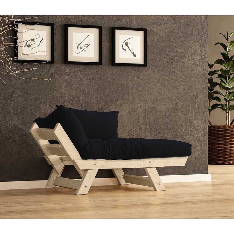 Zylar 2-seters Sovesofa - Svart/Natur - Møbler - Sofaer - Sovesofaer - 2 seters sovesofa