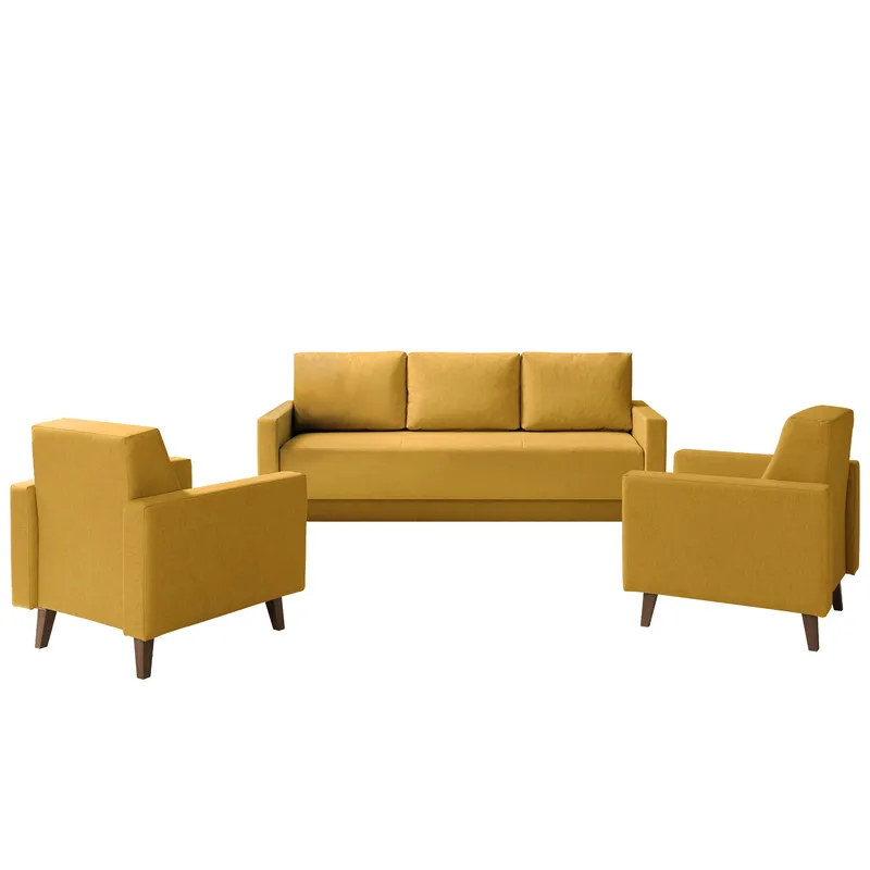 sovesofagruppe OVIEDO Verita 53 - gul - Møbler - Sofaer - Sofagrupper