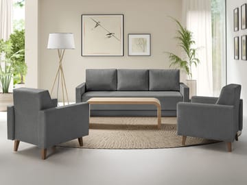 sovesofagruppe OVIEDO Verita 88 - grå - Møbler - Sofaer - Sofagrupper