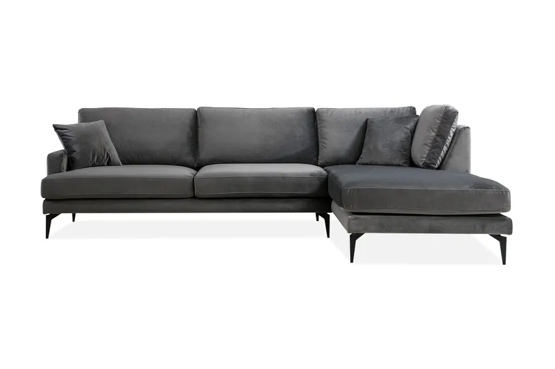 Stacker Hjørnesofa med Divan Høyre, Svart