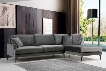 Stacker Hjørnesofa med Divan Høyre - Svart - Møbler - Sofaer - Sofaer med sjeselong