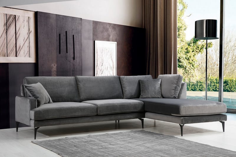 Stacker Hjørnesofa med Divan Høyre - Svart - Møbler - Sofaer - Sofaer med sjeselong