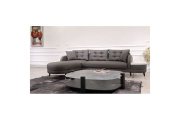 Sufian 3-seters sofa med Divan - Antrasitt - Møbler - Sofaer - Sofaer med sjeselong - 3 seters sofa med divan