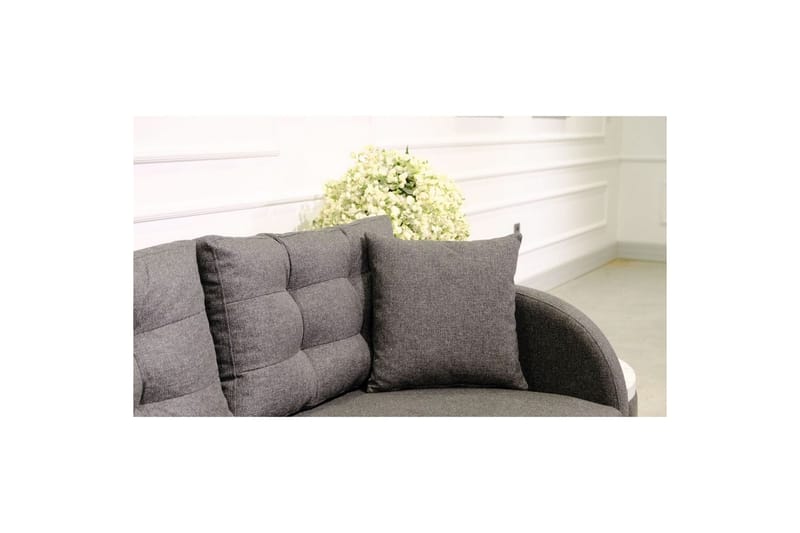 Sufian 3-seters sofa med Divan - Antrasitt - Møbler - Sofaer - Sofaer med sjeselong - 3 seters sofa med divan