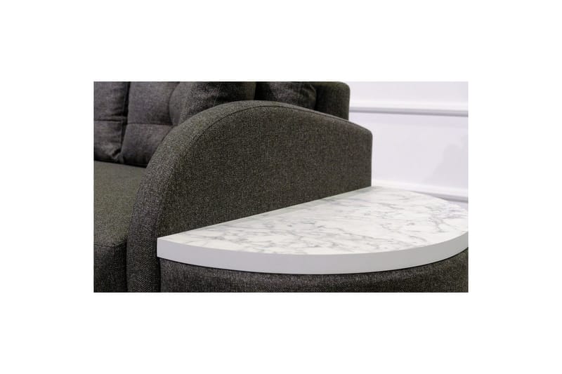 Sufian 3-seters sofa med Divan - Antrasitt - Møbler - Sofaer - Sofaer med sjeselong - 3 seters sofa med divan