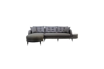 Sufian 3-seters sofa med Divan - Antrasitt - Møbler - Sofaer - Sofaer med sjeselong - 3 seters sofa med divan