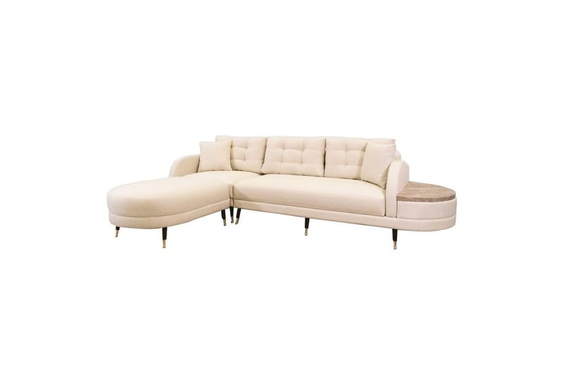 Sufian 3-seters sofa med Divan - Cremehvit - Møbler - Sofaer - Sofaer med sjeselong - 3 seters sofa med divan