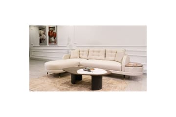 Sufian 3-seters sofa med Divan - Cremehvit - Møbler - Sofaer - Sofaer med sjeselong - 3 seters sofa med divan