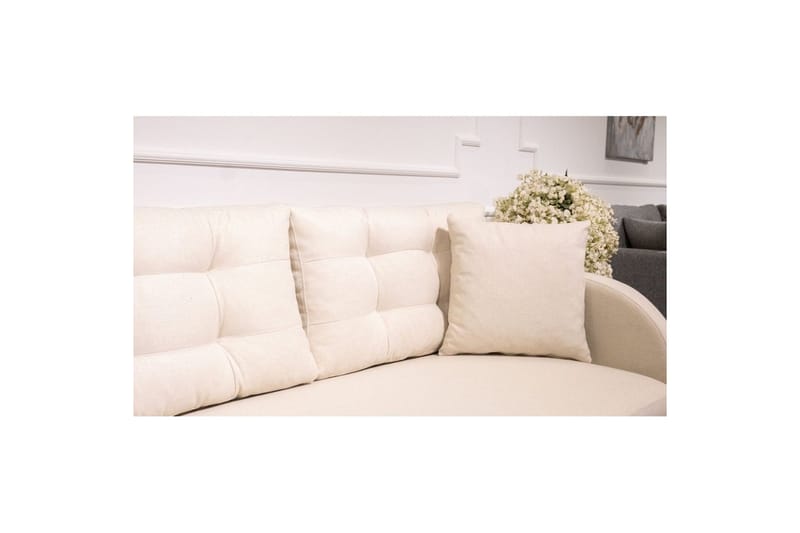 Sufian 3-seters sofa med Divan - Cremehvit - Møbler - Sofaer - Sofaer med sjeselong - 3 seters sofa med divan