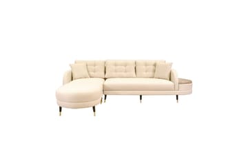 Sufian 3-seters sofa med Divan - Cremehvit - Møbler - Sofaer - Sofaer med sjeselong - 3 seters sofa med divan