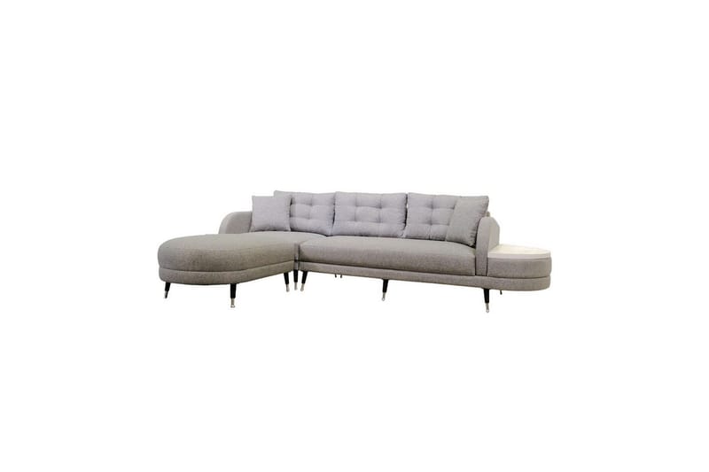 Sufian 3-seters sofa med Divan - Mørkegrå - Møbler - Sofaer - Sofaer med sjeselong - 3 seters sofa med divan